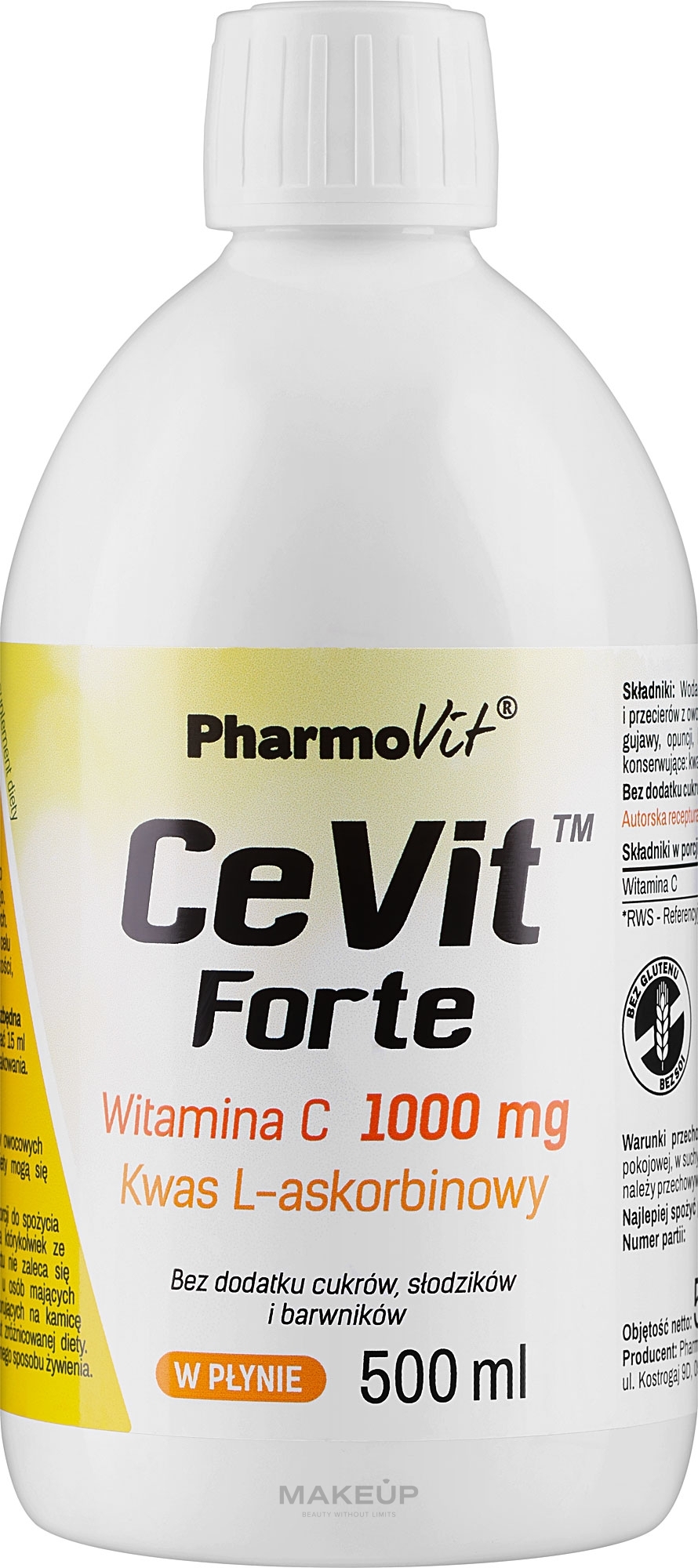 Suplement diety Cevit Forte Witamina C 1000 mg - Pharmovit CeVit Forte  — Zdjęcie 500 ml