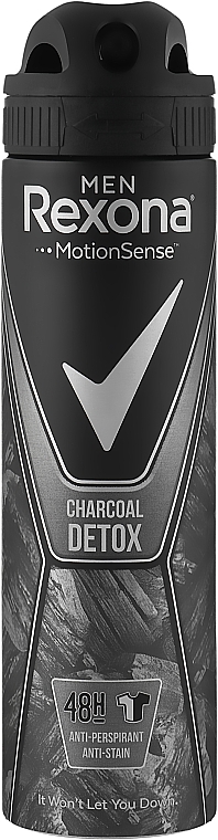 Antyperspirant w sprayu dla mężczyzn z węglem aktywnym - Rexona Motion Sense Men Charcoal Detox — Zdjęcie N1