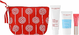 Kup Zestaw - Clarins Baume Beaute Eclair Set (balm 50 ml + scr 15 ml + lip/gloss 5 ml + bag)