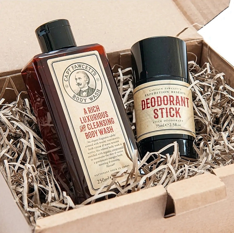 Zestaw - Captain Fawcett Expedition Reserve Gift Set (sh/gel/250ml + deo/stick/75g) — Zdjęcie N1