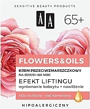 Krem na dzień i na noc z efektem liftingującym 65+ - AA Flowers & Oils Night And Day Lifting Effect Cream — Zdjęcie N1