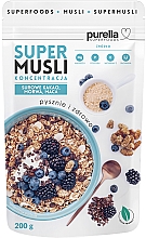 Supermusli na koncentrację Surowe kakao, morwa i maca - Purella Supermusli Focus Cocoa, Mulberry and Poppy — Zdjęcie N1