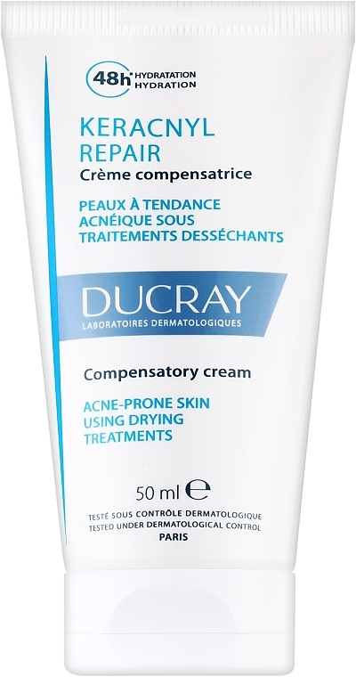 	Krem rewitalizujący do skóry trądzikowej po zabiegach kosmetycznych - Ducray Keracnyl Repair Compensatory Cream — Zdjęcie N1