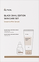 Kup Zestaw do twarzy z ekstraktem ze śluzu czarnego ślimaka - iUNIK Black Snail Restore Edition Set (cr/60ml + serum/15ml)