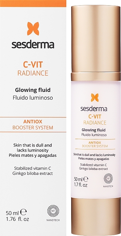 Rozświetlający fluid do twarzy - SesDerma Laboratories C-Vit Radiance Glowing Fluid — Zdjęcie N2