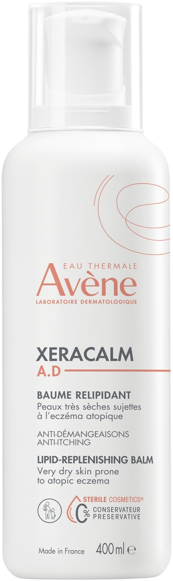 Nawilżający balsam przywracający równowagę hydrolipidową skóry - Avene XeraCalm A.D Lipid-Replenishing Balm — Zdjęcie 400 ml