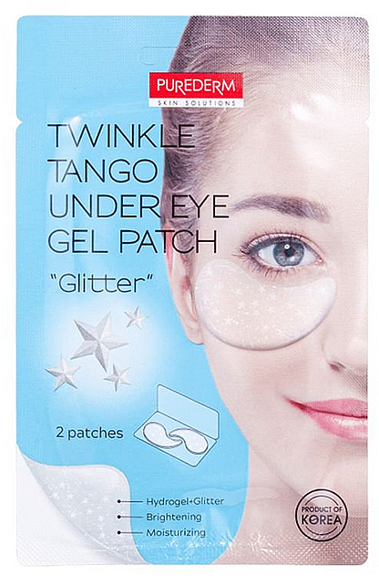 Rozświetlające hydrożelowe płatki pod oczy - Purederm Twinkle Tango Under Eye Gel Patch "Glitter" — Zdjęcie N1