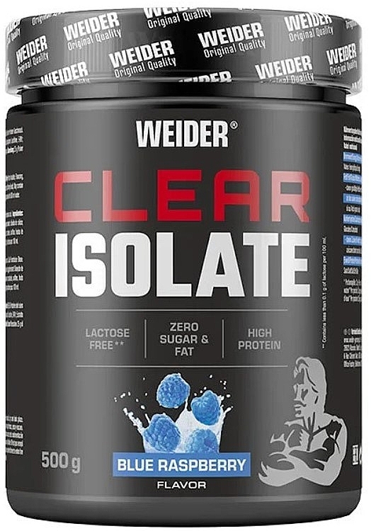 Czysty izolat białka serwatkowego - Weider Clear Isolate Blue Raspberry — Zdjęcie N1