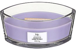 Świeca zapachowa w szkle - Woodwick Hearthwick Flame Ellipse Candle Lavender Spa — Zdjęcie N1