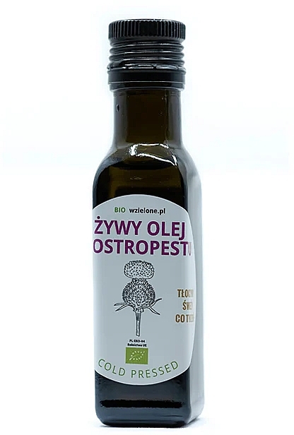 Olej z ostropestu - LOV Organic Living Milk Thistle Oil Cold Pressed — Zdjęcie N1