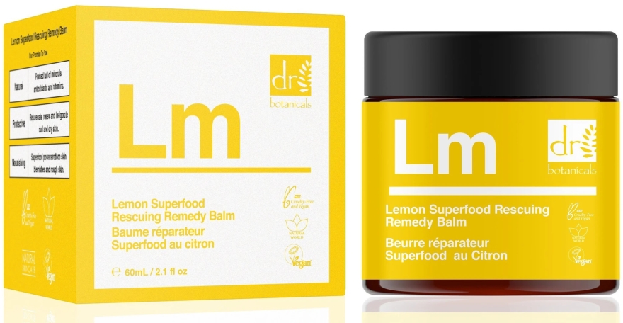Balsam do twarzy - Dr Botanicals Lemon Superfood Rescuing Remedy Balm — Zdjęcie N1