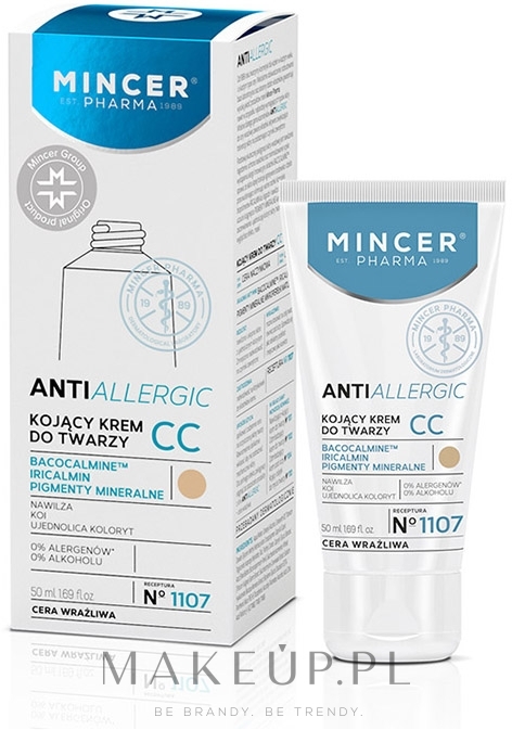 Kojący krem antyalergiczny - Mincer Pharma Anti Allergic 1107 Face Cream CC — Zdjęcie 50 ml