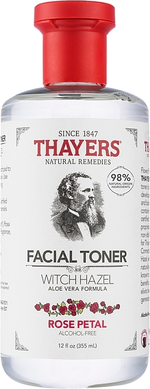 Różany bezalkoholowy tonik do twarzy z aloesem i oczarem wirginijskim - Thayers Rose Petal Witch Hazel Toner — Zdjęcie N1