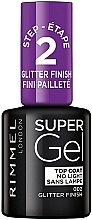 Kup Żelowy lakier nawierzchniowy do paznokci - Rimmel Top Coat Super Gel Glitter Finish