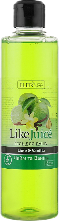 Żel pod prysznic limonka i wanilia - ElenSee Like Juice Lime & Vanilla — Zdjęcie N1