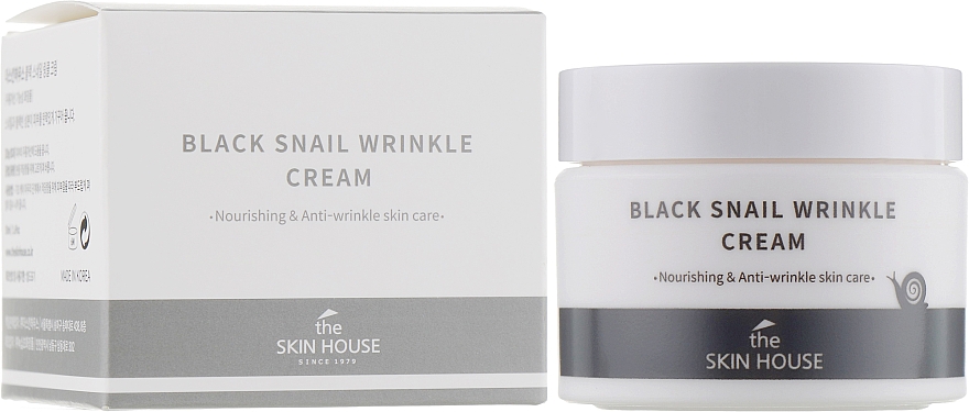 Odżywczy krem z kolagenem i śluzem ślimaka - The Skin House Black Snail Wrinkle Cream