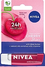 Pielęgnująca pomadka do ust Wiśnia - NIVEA Fruity Shine Cherry Lip Balm — Zdjęcie N1