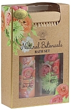 Zestaw do ciała Gardenia - Aurora Natural Botanicals Bath Set (sh/gel/150ml + b/lot/150ml + b/brush/1pc)  — Zdjęcie N1