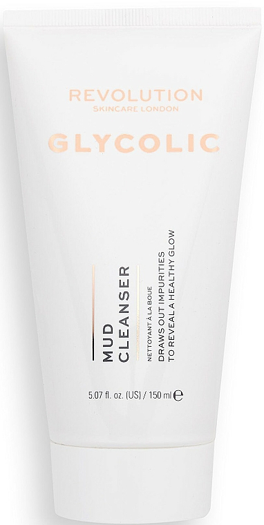 Żel oczyszczający do twarzy z kwasem glikolowym - Revolution Skincare Glycolic Acid AHA Glow Mud Cleanser — Zdjęcie N1
