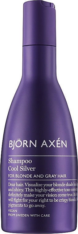 	Srebrny szampon do włosów blond - BjOrn AxEn Cool Silver Shampoo — Zdjęcie N1