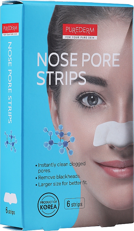Hipoalergiczne paski do oczyszczania nosa - Purederm Botanical Choice Nose Pore Strips — Zdjęcie N1