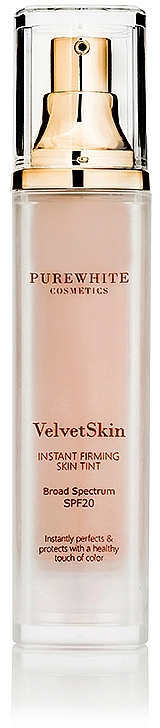 PRZECENA! Wielozadaniowy podkład do twarzy SPF 20 - Pure White Cosmetics VelvetSkin Instant Firming Skin Tint * — Zdjęcie N1