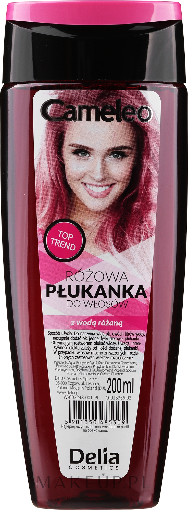 Różowa płukanka do włosów - Delia Cameleo — Zdjęcie 200 ml
