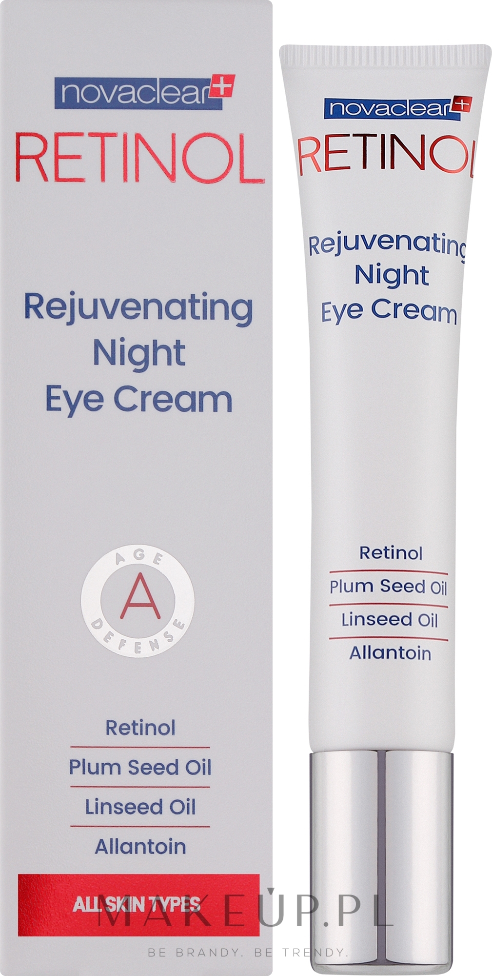 Krem na noc do skóry wokół oczu z retinolem - Novaclear Retinol Rejuvenating Night Eye Cream — Zdjęcie 15 ml