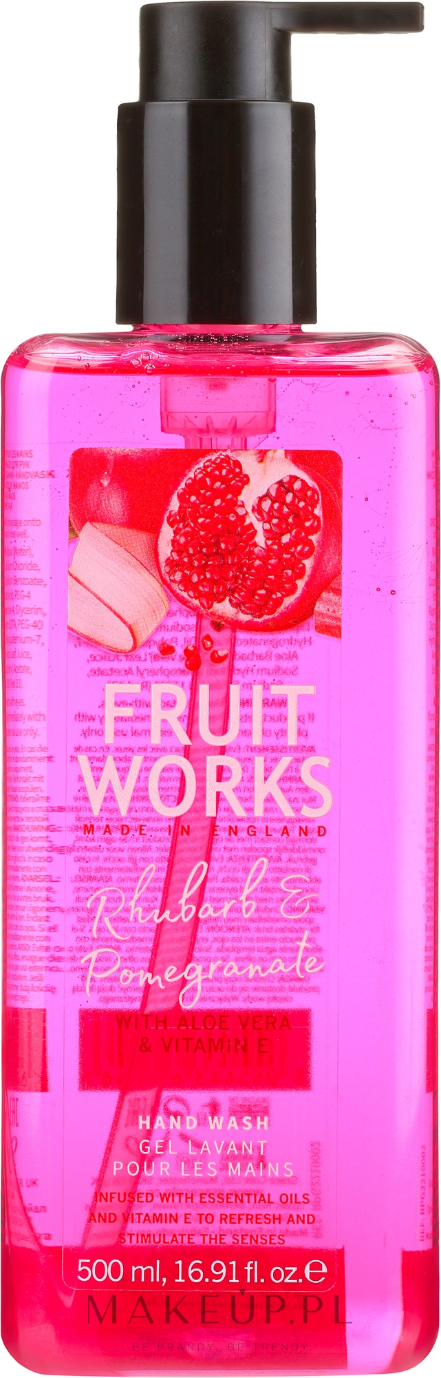 Mydło w płynie do rąk Rabarbar i granat - Grace Cole Fruit Works Hand Wash Rhubarb & Pomegranate — Zdjęcie 500 ml