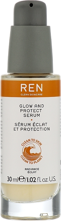 Rozświetlające serum do twarzy - Ren Clean Skincare Radiance Glow And Protect Serum — Zdjęcie N1