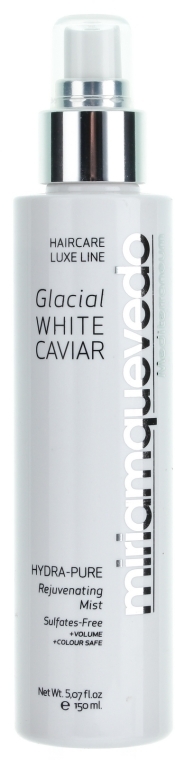 Nawilżająco-regenerujący spray do włosów z wyciągiem z białego kawioru - Miriam Quevedo Glacial White Caviar Hydra Pure Rejuvenating Mist — Zdjęcie N1