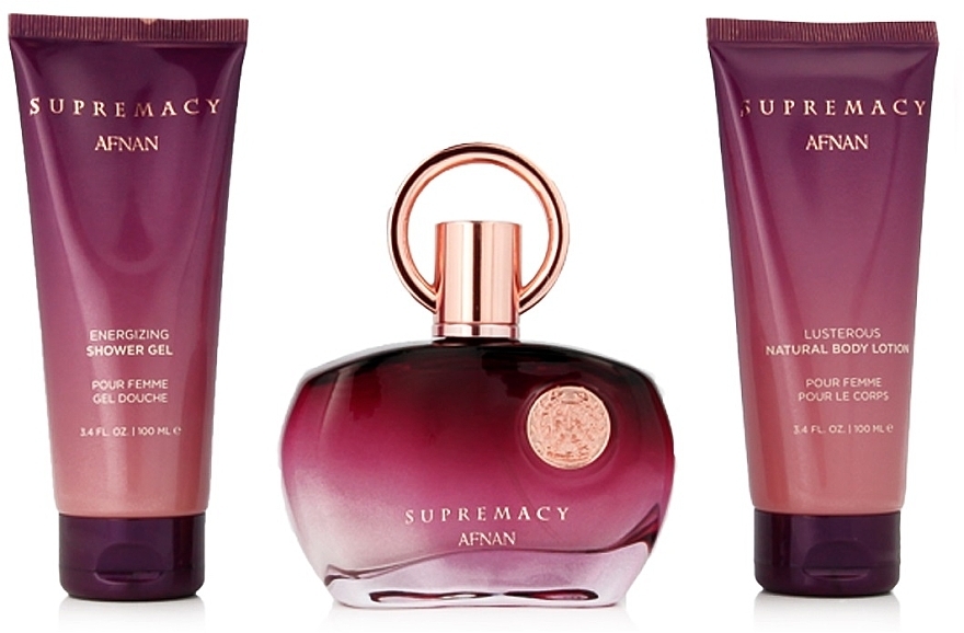 Afnan Perfumes Supermacy Femme Purple - Zestaw (edp/100ml + sh/gel/100ml + b/lot/100ml) — Zdjęcie N2