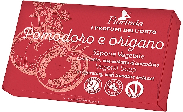 Mydło naturalne Pomidor z oregano - Florinda Pomodoro e Origano — Zdjęcie N1