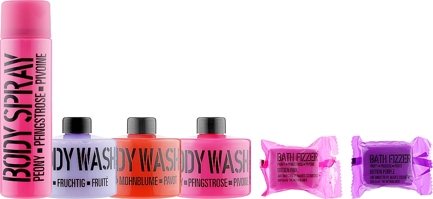 Zestaw kosmetyków dla kobiet - Stackable Peony Pink (sh/g/3x100ml + b/spray/100ml + b/fizzer/2x20ml) — Zdjęcie N2