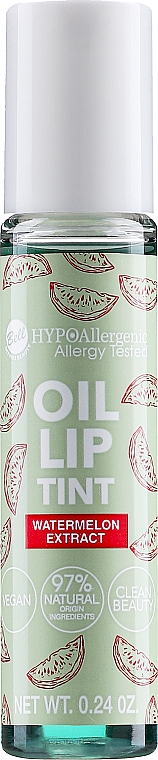 Hipoalergiczny olejek do ust - Bell Hypoallergenic Oil Lip Tint Watermelon Extract — Zdjęcie N1