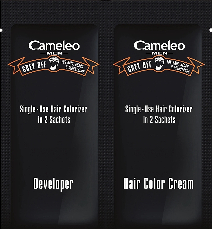 PRZECENA! Jednorazowa farba do natychmiastowej koloryzacji siwych włosów, brody i wąsów - Delia Cameleo Men * — Zdjęcie N2