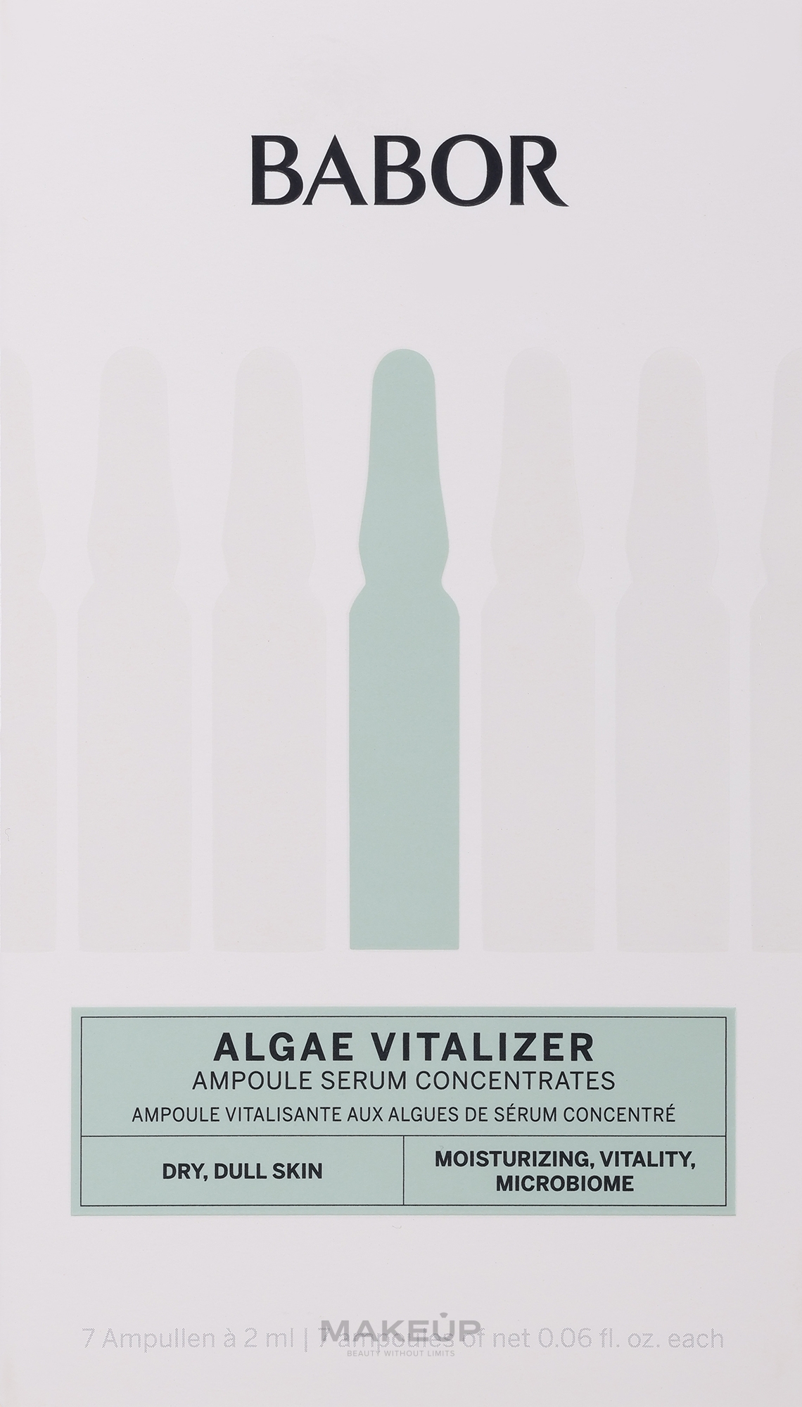 Koncentrat substancji czynnych w ampułkach do twarzy z naturalnym ekstraktem z alg - Babor Algae Vitalizer Hydration Ampoule Concentrates — Zdjęcie 7 x 2 ml