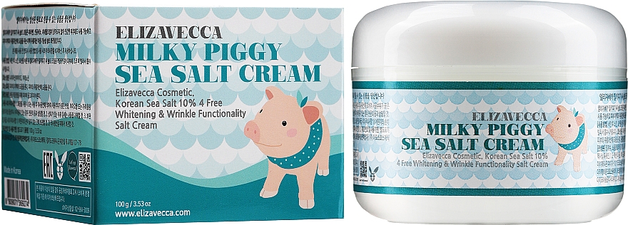 Nawilżający krem solny - Elizavecca Face Care Milky Piggy Sea Salt Cream — Zdjęcie N2