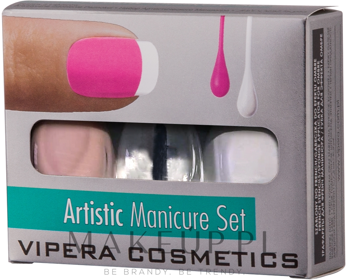 Zestaw lakierów do paznokci - Vipera Artistic Manicure Set (3 x nail/pol 5,5 ml) — Zdjęcie 01 - Cute French