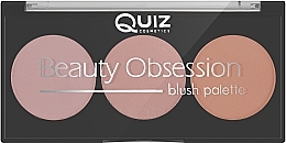 Paleta różów do twarzy - Quiz Cosmetics Beauty Obsession Palette Blush — Zdjęcie N2
