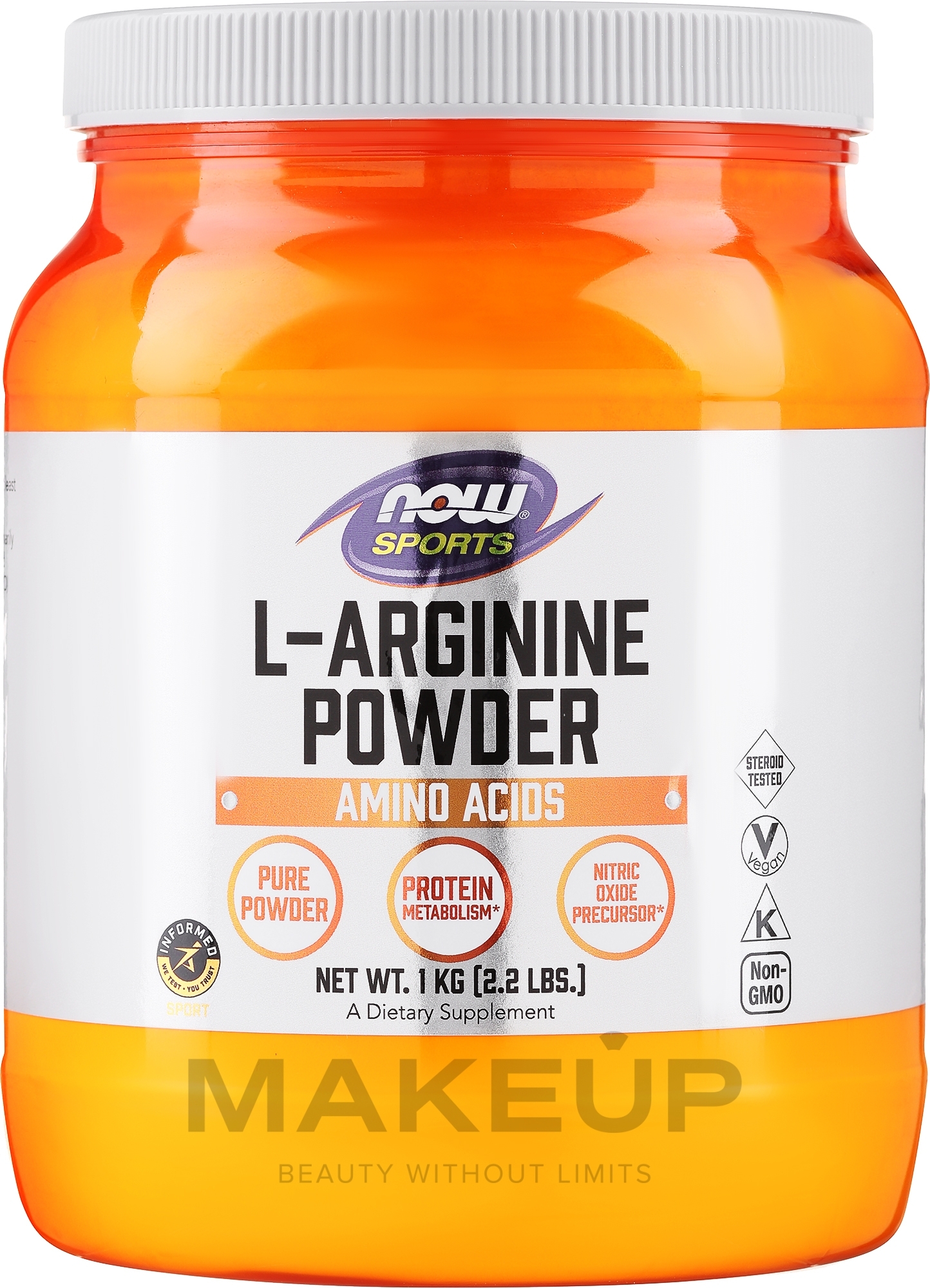 L-arginina w proszku - Now Foods L-Arginine Pure Powder — Zdjęcie 1000 g