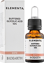 Serum do twarzy z kwasem glikolowym 10% - Bioearth Elementa Exfo Buffered Glycolic Acid 10% — Zdjęcie N2