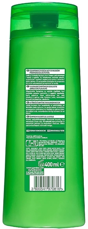 Wzmacniający szampon do włosów normalnych i szybko przetłuszczających się - Garnier Fructis Fresh Shampoo — Zdjęcie N4