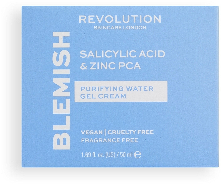 Oczyszczający krem-żel z kwasem salicylowym i cynkiem - Revolution Skincare Purifying Gel Cream — Zdjęcie N1