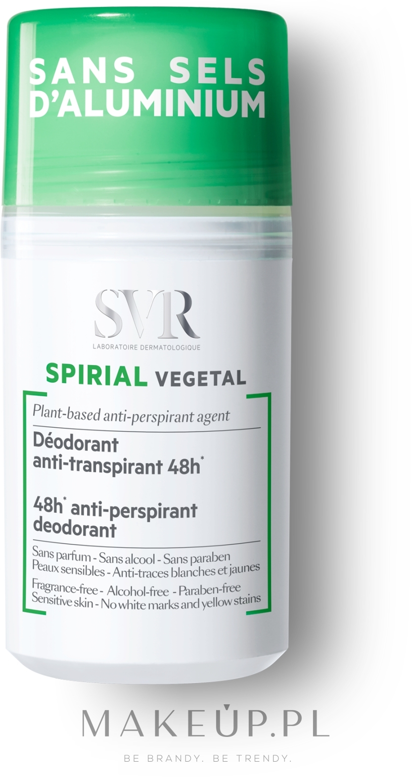 Dezodorant-antyperspirant w kulce bez soli glinu - SVR Spirial Végétal — Zdjęcie 50 ml