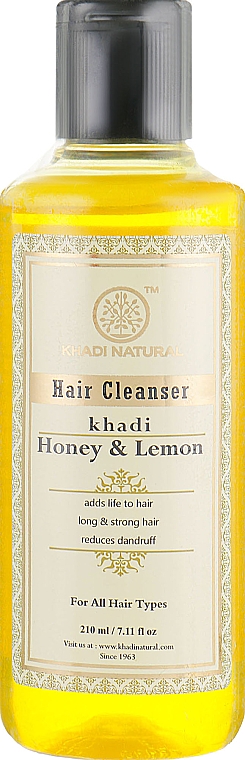 Naturalny szampon ajurwedyjski z indyjskich ziół Miód i Cytryna - Khadi Natural Honey & Lemon Juice Hair Cleanser
