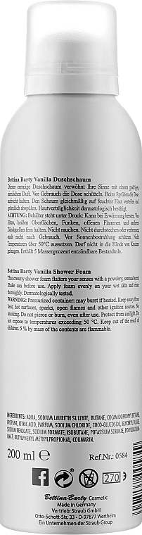 Kremowa pianka pod prysznic - Bettina Barty Vanilla Creamy Shower Foam — Zdjęcie N2