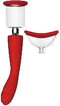 Podwójny stymulator z 2 przyssawkami, czerwony - Dream Toys Red Revolution Georgia  — Zdjęcie N1