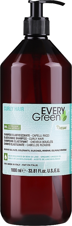Szampon do kręconych włosów - EveryGreen Curly Elasticising Shampoo — Zdjęcie N2