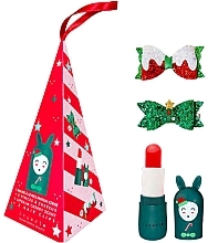 Zestaw - Inuwet Cone Bunny X Mas (lip/balm/3.5ml + clips/2pcs) — Zdjęcie N1